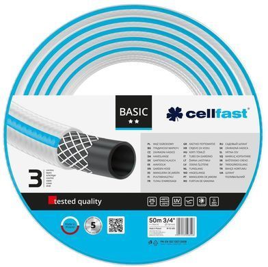 Шланг садовый Cellfast BASIC 3/4' 50м 3 слоя до 25бар -20&hellip;+60&deg;C 10-422 фото