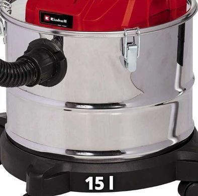 Einhell Пылесос профессиональный аккумуляторный TE-AV 18/15 Li C - Solo, PXC 18В, 100мБар, контейнер 15л, 3.1кг, без АКБ и ЗП 2351700 фото