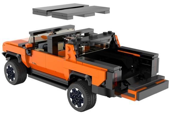 Машинка-конструктор Rastar Bricks Hummer EV 1:30 Оранжевый
