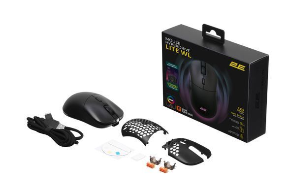 2E Gaming Мышь HyperDrive Lite WL, RGB Black 2E-MGHDL-WL-BK фото