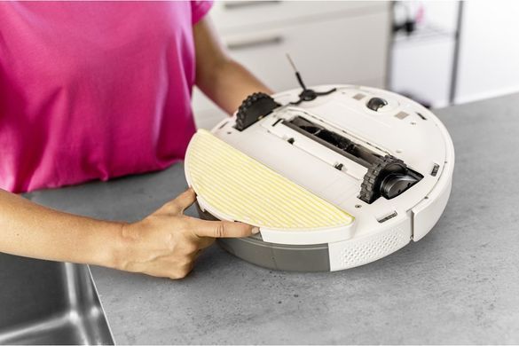 Робот-пилосос Karcher RCV 5, h=9.7см, вологе прибирання, конт пил -0.330л, вода -0.240л, автон. робота до 120хв, білий (388236) 1.269-640.0 фото