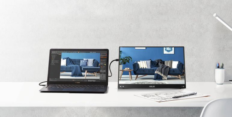 ASUS Монітор портативний 15.6" ZenScreen MB16ACV USB-C, IPS, Case (359953) 90LM0381-B01370 фото
