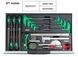 Тележка инструментальная с набором инструментов TOPTUL (Pro-Line) 7 секций 227ед. GCAJ0012