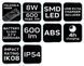 Беспроводная аккумуляторная лампа NEO 99-043, SMD LED 8 Вт, 600 лм, с крючком 99-043