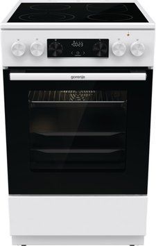 Gorenje Плита електрична склокерамічна, 70л, 50x60см, дисплей, приготування з паром, програматор, білий (375124) GECS5C70WA фото