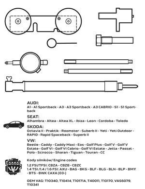 Набір фіксаторів ГРМ для бензинових двигунів VAG Neo Tools 11-307 11-307 фото