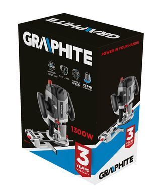 Фрезер GRAPHITE 1300 Вт (арт. 59G717) з регулюванням швидкості та глибини 0-55 мм 59G717 фото
