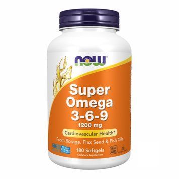 Super Omega 3-6-9 1200 mg - 180 sgels Now Foods / Супер Омега 3-6-9