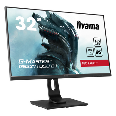 31,5" 16:9 IPS WQHD РК монітор, 165 Гц, 1 мс, 2xHDMI, 2xDP, 4xUSB 3.0, HDR, FreeSync Premium, SP, HA IIYAMA GB3271QSU-B1 3699829 фото