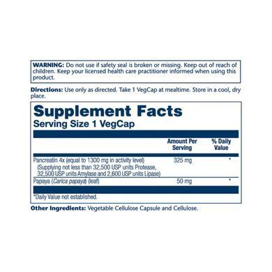 Pancreatin 1300 Digestive Enz 1300mg - 90 veg caps Solaray