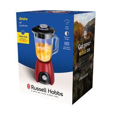 Russell Hobbs Блендер стаціонарний Desire Red, 650Вт, чаша-1500мл, червоний (382681) 27120-56 фото