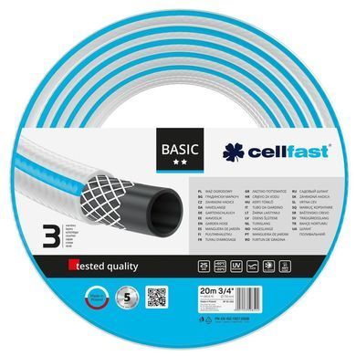 Шланг садовый Cellfast BASIC 3/4' 20м 3 слоя до 25бар -20&hellip;+60&deg;C 10-420 фото