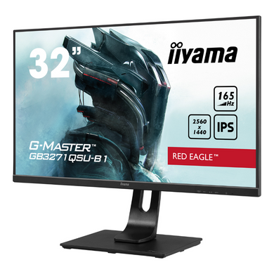 31,5" 16:9 IPS WQHD РК монітор, 165 Гц, 1 мс, 2xHDMI, 2xDP, 4xUSB 3.0, HDR, FreeSync Premium, SP, HA IIYAMA GB3271QSU-B1 3699829 фото