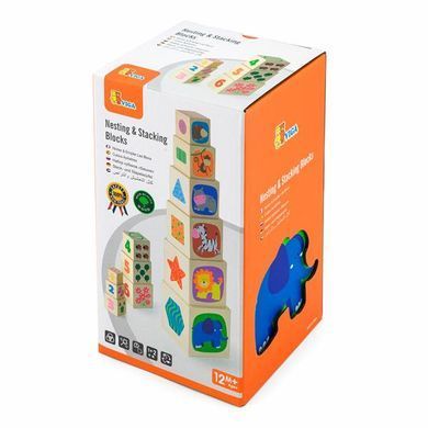 Деревянные кубики Viga Toys Башня с цифрами (50392) dt_913 фото