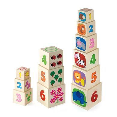 Деревянные кубики Viga Toys Башня с цифрами (50392) dt_913 фото
