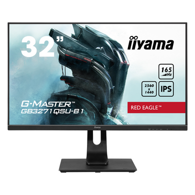 31,5" 16:9 IPS WQHD РК монітор, 165 Гц, 1 мс, 2xHDMI, 2xDP, 4xUSB 3.0, HDR, FreeSync Premium, SP, HA IIYAMA GB3271QSU-B1 3699829 фото