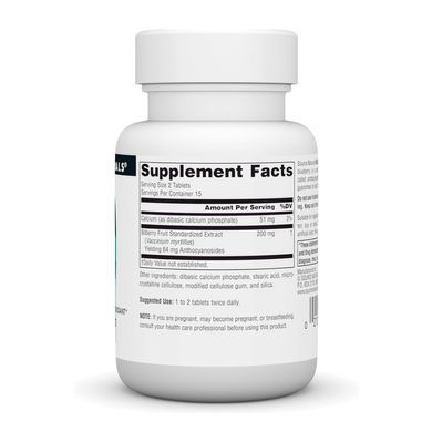 Bilberry Extract 100 mg - 30 tabs Source Naturals