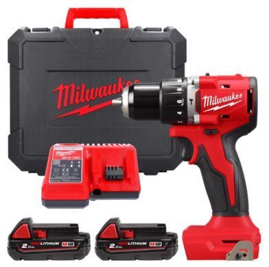 Дриль-шурупокрут з ударом акумуляторний MILWAUKEE, M18 BLPDRC-202C 4933492822 фото