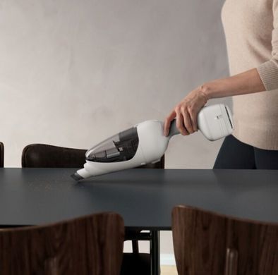 Electrolux Пылесос беспроводный, конт пыль -0.3л, автон. раб. до 55мин, вес-2.7кг, НЕРА, 2в1, турбо-щетка, BRC, 5 насадок, белый ES62HB25UV фото