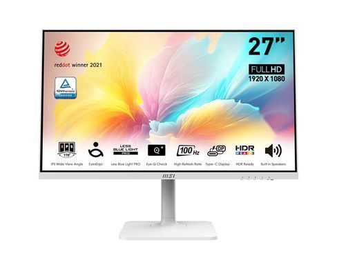 MSI Монітор 27" Modern MD2712PW HDMI, USB-C, IPS, 100Hz, 1ms, sRGB 117%, AdaptiveSync, Pivot, білий (383003) 9S6-3PA49H-222 фото