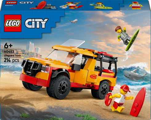 Конструктор LEGO City Пляжный спасательный грузовик 214 деталей (60453)