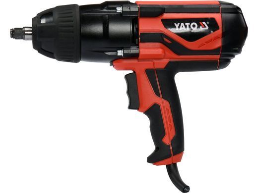 Гайковерт ударний мережевий YATO: 1/4" HEX x 1/2" F, 1020Вт, 600Нм, 2600 об/хв +4 головки і кейс YT-82021 фото