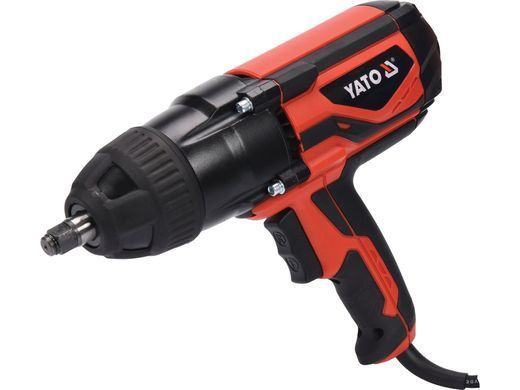Гайковерт ударний мережевий YATO: 1/4" HEX x 1/2" F, 1020Вт, 600Нм, 2600 об/хв +4 головки і кейс YT-82021 фото