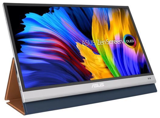 ASUS Монітор портативний 13.3" ZenScreen MQ13AH mHDMI, 2xUSB-C, OLED, 1ms, DCI-P3 100%, HDR10, Cover (359957) 90LM07EV-B01170 фото