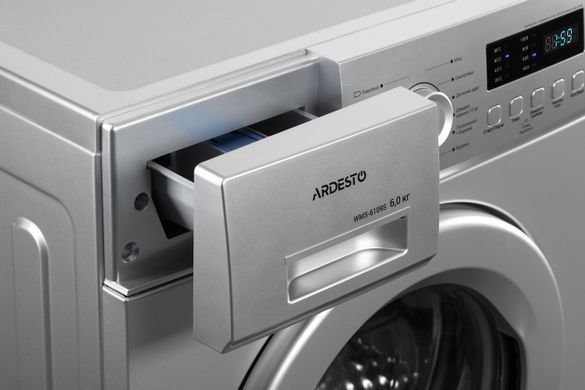 ARDESTO Стиральная машина фронтальная, 6кг, 1000, А++, 45см, дисплей, серебристый WMS-6109S фото