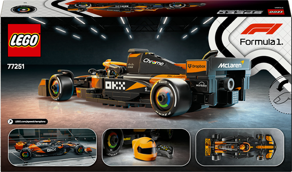 Конструктор LEGO Speed Champions Гоночный автомобиль McLaren F1 Team MCL38, 269 деталей (77251)