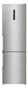 Холодильник з нижн. мороз. камерою Gorenje NRC6204SXL5M, 178х66х60см, 2 двері, 255( 106)л, А++, NF+, Інв. , Зона св-ті, Зовн. Ди NRC6204SXL5M фото
