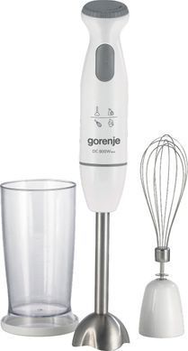 Блендер Gorenje заглибний 800Вт, 3в1, чаша-500мл, подрібнювач, білий (375718) HBC802QW фото