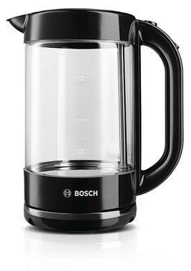 Электрочайник Bosch 1.7л, стекло, черный (361542) TWK70B03 фото