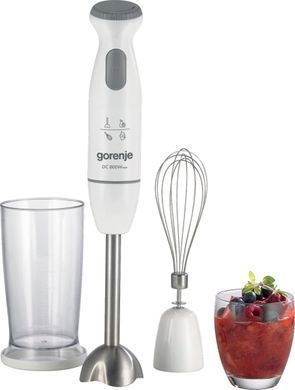 Блендер Gorenje заглибний 800Вт, 3в1, чаша-500мл, подрібнювач, білий (375718) HBC802QW фото