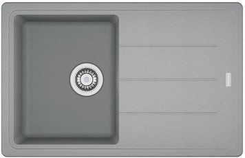 Мийка кухонна Franke Basis, фраграніт, прямокутник, з крилом, 780х500х200мм, чаша - 1, накладна, BFG 611-78, сірий камінь (308711)