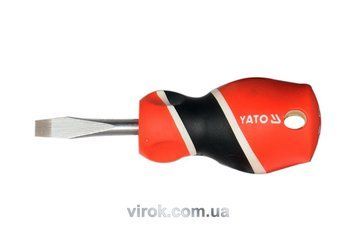 Отвертка плоская YATO: шлиц SL6 х 38 мм