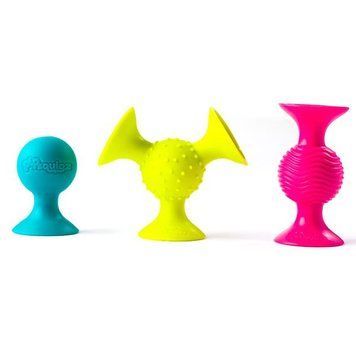 Набор сенсорных погремушек на присосках Fat Brain Toys pipSquigz 3 шт. (F089ML) dt_13613 фото