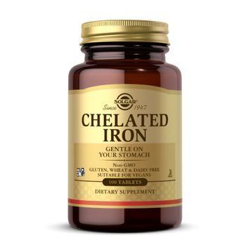 Chelated Iron - 100 tabs Solgar