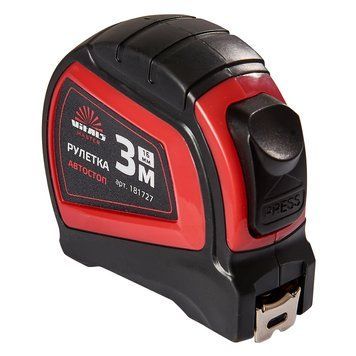 Рулетка 3 м &times; 16 мм автостоп Vitals Master V181727 фото