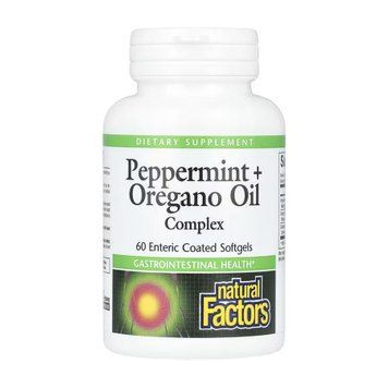 Peppermint+Oregano Oil Complex - 60 softgels Natural Factors
