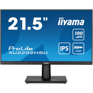 21.5" 16:9 IPS РК монітор, 1920х1080, 0.4 мс (MPRT), 100 Гц, FreeSync, 1xHDMI/1xDP/4xUSB 3.2, SP 2x2 IIYAMA XU2292HSU-B6 3723887 фото