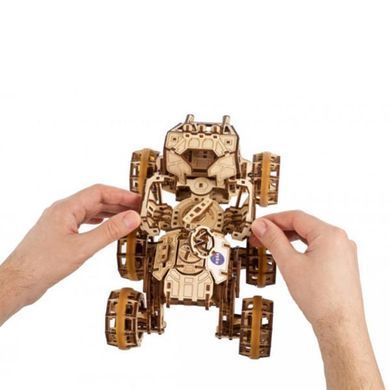 Дерев'яний механічний 3D конструктор Ugears Пілотований марсохід (70206) dt_93671 фото