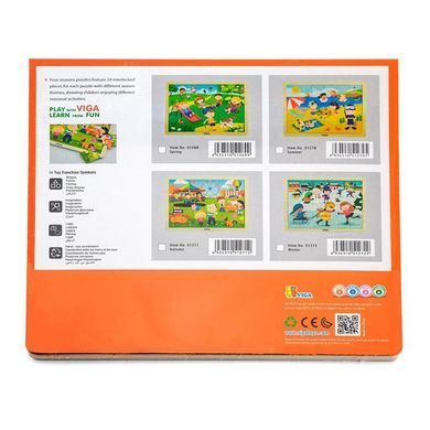 Дерев'яний пазл Viga Toys Пори року: весна, 24 ел. (51269) dt_525 фото