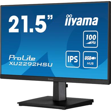 21.5" 16:9 IPS РК монітор, 1920х1080, 0.4 мс (MPRT), 100 Гц, FreeSync, 1xHDMI/1xDP/4xUSB 3.2, SP 2x2 IIYAMA XU2292HSU-B6 3723887 фото