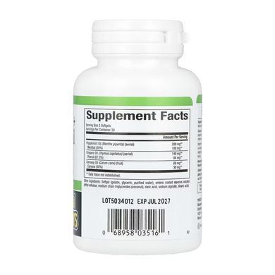 Peppermint+Oregano Oil Complex - 60 softgels Natural Factors