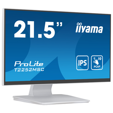 21.5" 16:9 IPS сенсорний РК монітор, 1920х1080, проекційно-ємністна технологія, 1xHDMI/1xDP/2xUSB 3. IIYAMA T2252MSC-W2 3704136 фото