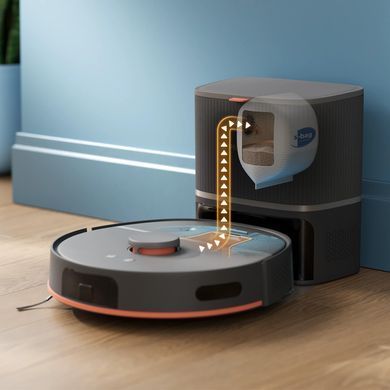 Робот-пилосос Philips Series 5000, h=29.2см, вологе прибирання, конт пил -0.26л, вода -0.27л, автон. робота до 200хв, EPA 10, чорний (391816) XU5100/10 фото