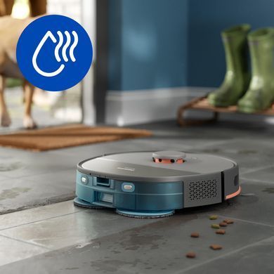 Робот-пилосос Philips Series 5000, h=29.2см, вологе прибирання, конт пил -0.26л, вода -0.27л, автон. робота до 200хв, EPA 10, чорний (391816) XU5100/10 фото