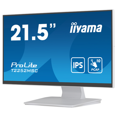 21.5" 16:9 IPS сенсорний РК монітор, 1920х1080, проекційно-ємністна технологія, 1xHDMI/1xDP/2xUSB 3. IIYAMA T2252MSC-W2 3704136 фото