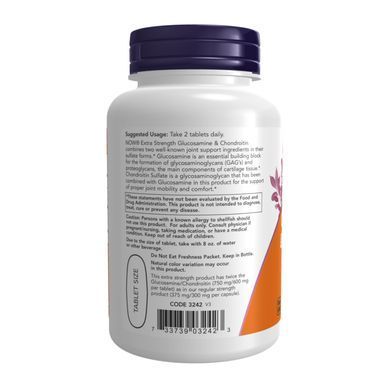 Glucosamine & Chondroitin Extra Strength - 60 tabs Now Foods